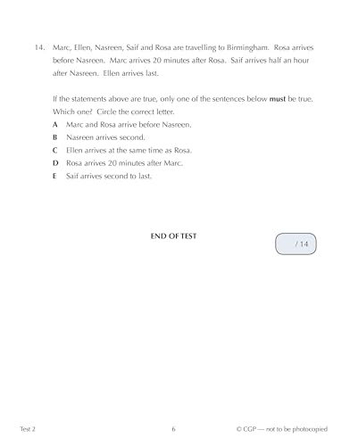 CGP Books - New 11+ GL 10-Minute Tests: Verbal Reasoning Sequences, Lo image 4