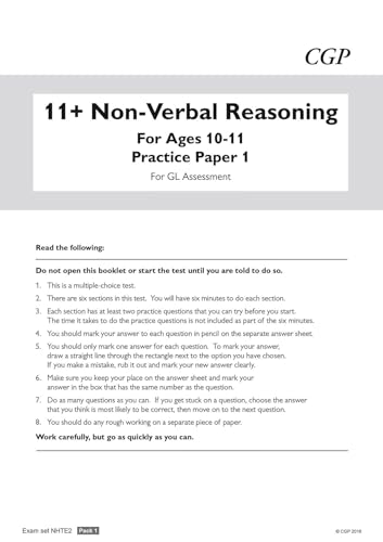 CGP Books - New 11+ GL Non-Verbal Reasoning Practice Papers: Ages 10-1 image 2