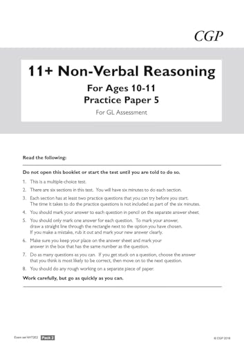 CGP Books - New 11+ GL Non-Verbal Reasoning Practice Papers: Ages 10-1 image 2