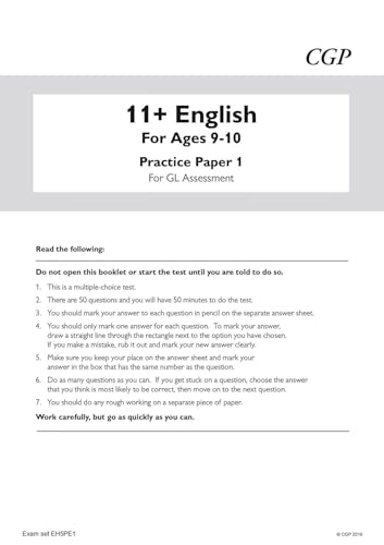 CGP Books - New 11+ GL English Practice Papers - Ages 9-10 (with Paren image 2