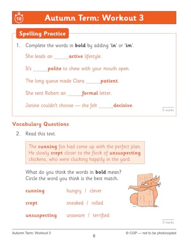 CGP Books - New KS2 English 10-Minute Weekly Workouts: Spelling & Voca image 2