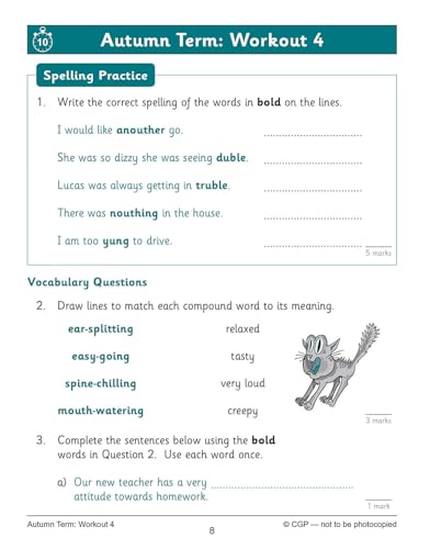 CGP Books - New KS2 English 10-Minute Weekly Workouts: Spelling & Voca image 2