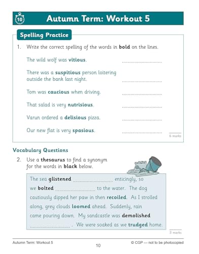 CGP Books - New KS2 English 10-Minute Weekly Workouts: Spelling & Voca image 4