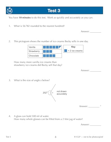 CGP Books - New 11+ GL 10-Minute Tests: Maths - Ages 9-10 (with Online image 2