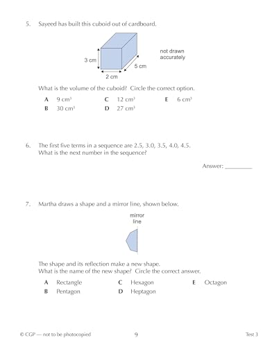 CGP Books - New 11+ GL 10-Minute Tests: Maths - Ages 9-10 (with Online image 3