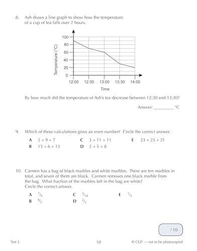 CGP Books - New 11+ GL 10-Minute Tests: Maths - Ages 9-10 (with Online image 4