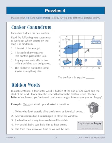 CGP Books - New 11+ GL 10-Minute Tests: Verbal Reasoning - Ages 9-10 ( image 4
