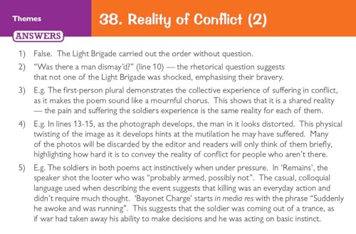CGP Books - New 9-1 GCSE English: AQA Power & Conflict Poetry Antholog image 7