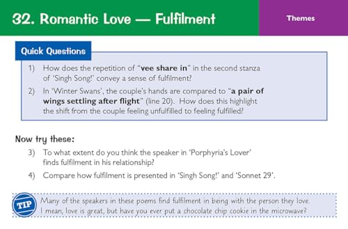CGP Books - New 9-1 GCSE English: AQA Love & Relationships Poetry Anth image 6