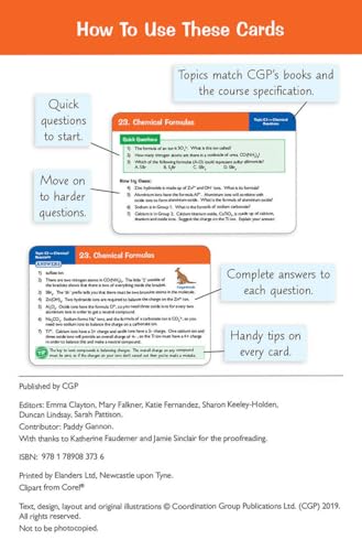 CGP Books - New 9-1 GCSE Chemistry OCR Gateway Revision Question Cards image 2
