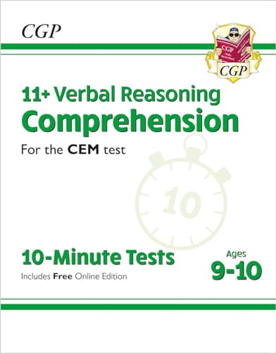 CGP Books - New 11+ CEM 10-Minute Tests: Comprehension - Ages 9-10 (wi image 1