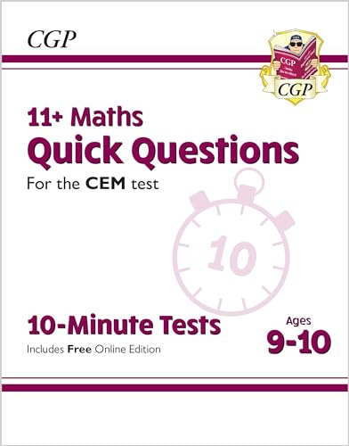 CGP Books - New 11+ CEM 10-Minute Tests: Maths Quick Questions - Ages image 1