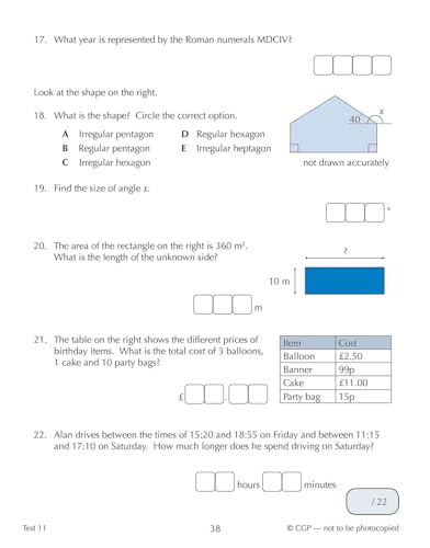 CGP Books - New 11+ CEM 10-Minute Tests: Maths Quick Questions - Ages image 4