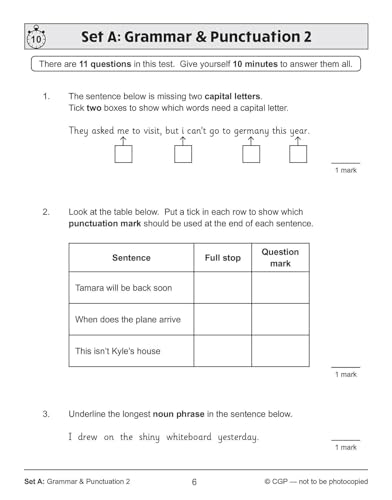 CGP Books - New KS2 English SAT Buster 10-Minute Tests: Grammar, Punct image 6