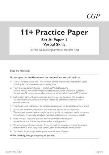 CGP Books - New Buckinghamshire 11+ GL Practice Papers: Secondary Tran image 2