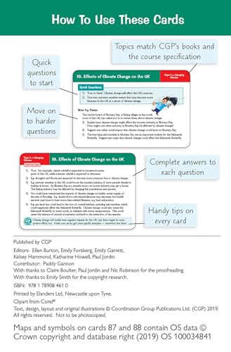 CGP Books - New Grade 9-1 GCSE Geography OCR B Revision Question Cards image 2