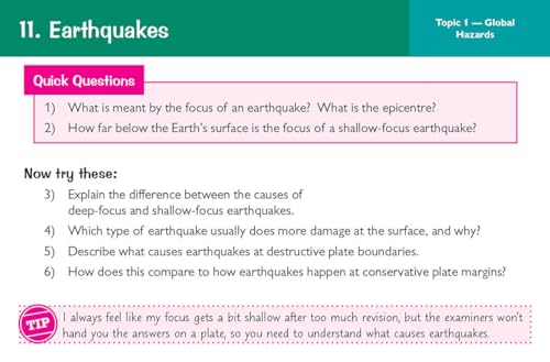 CGP Books - New Grade 9-1 GCSE Geography OCR B Revision Question Cards image 7