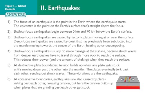 CGP Books - New Grade 9-1 GCSE Geography OCR B Revision Question Cards image 8