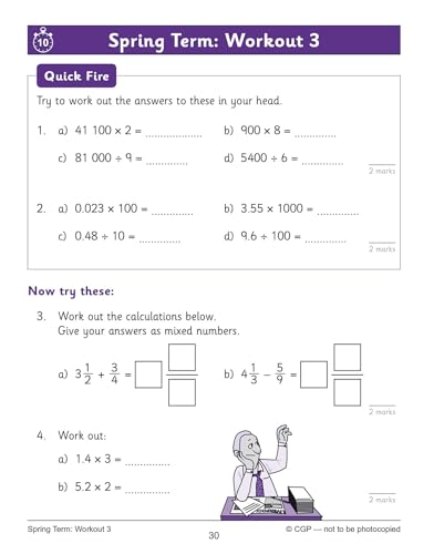CGP Books - KS2 Maths 10-Minute Weekly Workouts: Arithmetic - Year 6 - image 6
