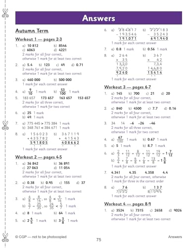 CGP Books - KS2 Maths 10-Minute Weekly Workouts: Arithmetic - Year 6 - image 8