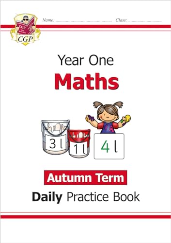 CGP Books - KS1 Maths Year 1 Daily Practice Book: Autumn Term - Paperb image 1