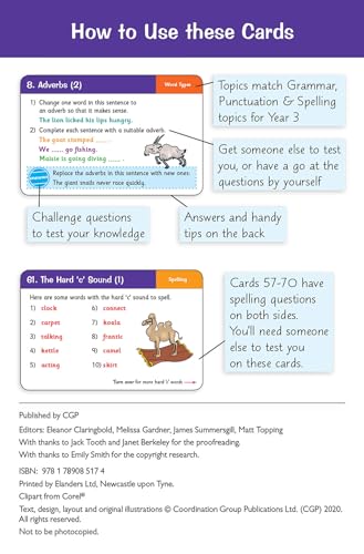 CGP Books - New KS2 English Practice Question Cards: Grammar, Punctuat image 2