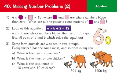 CGP Books - New KS2 Maths Practice Question Cards - Year 6 - Paperback image 6