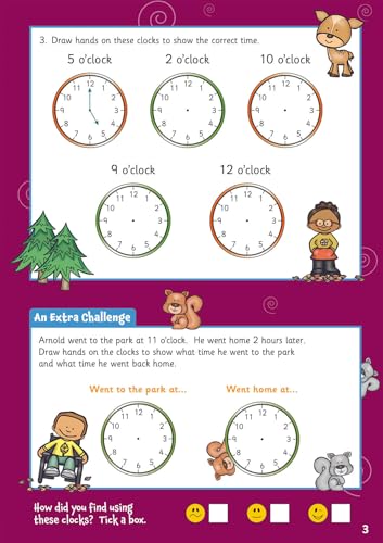CGP Books - New Telling the Time Activity Book for Ages 5-7 - Paperbac image 3