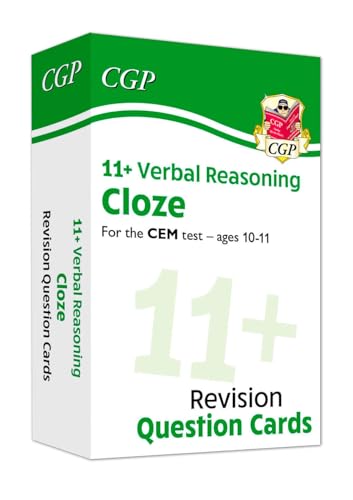 CGP Books - New 11+ CEM Revision Question Cards: Verbal Reasoning Cloz image 1