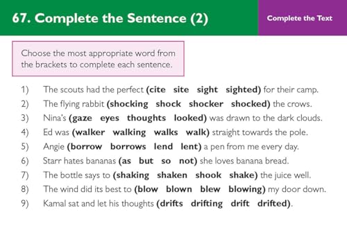 CGP Books - New 11+ CEM Revision Question Cards: Verbal Reasoning Cloz image 9