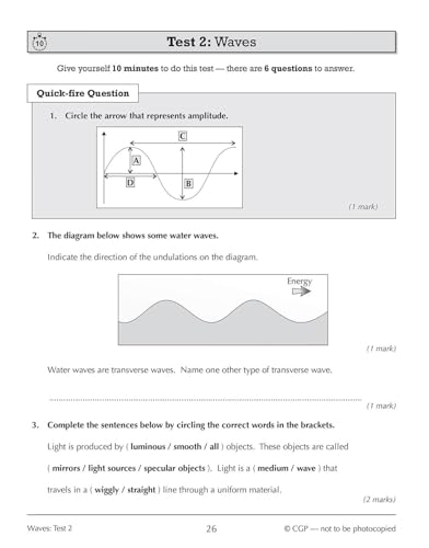 CGP Books - New KS3 Physics 10-Minute Tests (with answers) - Paperback image 4