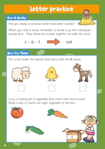 CGP Books - Phonics Activity Book for Ages 4-5 (Reception) - Paperback image 2