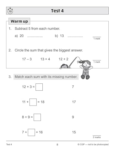 CGP Books - New KS1 Maths 10-Minute Tests: Addition and Subtraction - image 2
