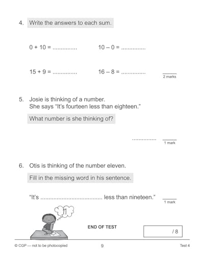 CGP Books - New KS1 Maths 10-Minute Tests: Addition and Subtraction - image 3