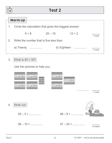 CGP Books - New KS2 Maths 10-Minute Tests: Addition & Subtraction - Ye image 2