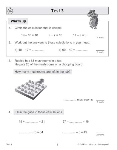 CGP Books - New KS2 Maths 10-Minute Tests: Addition & Subtraction - Ye image 4