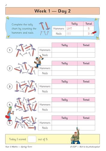 CGP Books - New KS2 Maths Daily Practice Book: Year 3 - Spring Term - image 3