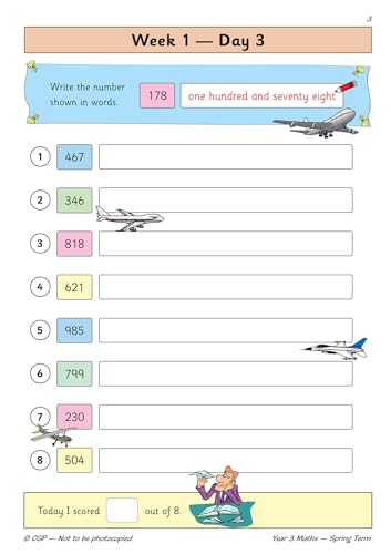 CGP Books - New KS2 Maths Daily Practice Book: Year 3 - Spring Term - image 4