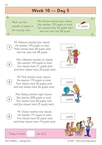 CGP Books - New KS2 Maths Daily Practice Book: Year 4 - Spring Term - image 6