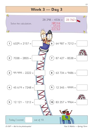 CGP Books - New KS2 Maths Daily Practice Book: Year 5 - Spring Term - image 4