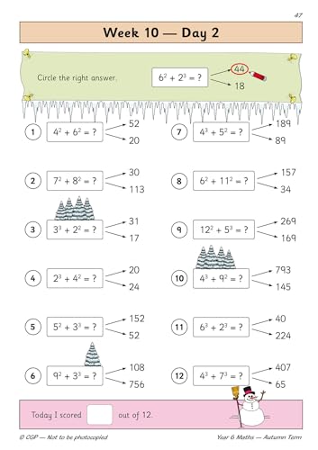CGP Books - New KS2 Maths Daily Practice Book: Year 6 - Autumn Term - image 3