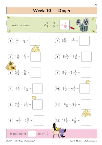CGP Books - New KS2 Maths Daily Practice Book: Year 6 - Autumn Term - image 5