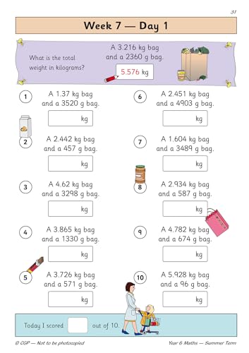 CGP Books - New KS2 Maths Daily Practice Book: Year 6 - Summer Term - image 2