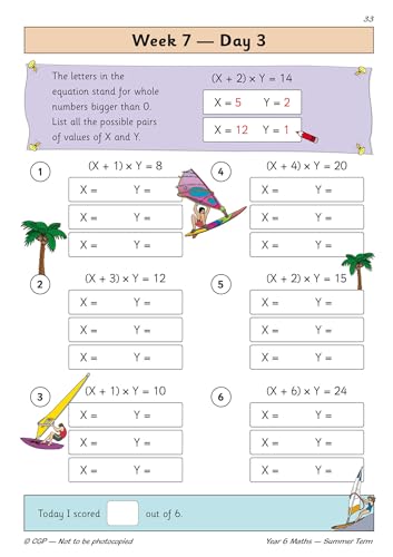 CGP Books - New KS2 Maths Daily Practice Book: Year 6 - Summer Term - image 4