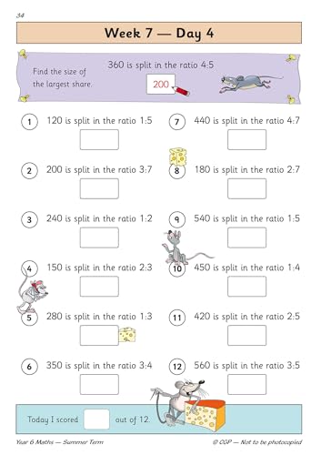 CGP Books - New KS2 Maths Daily Practice Book: Year 6 - Summer Term - image 5