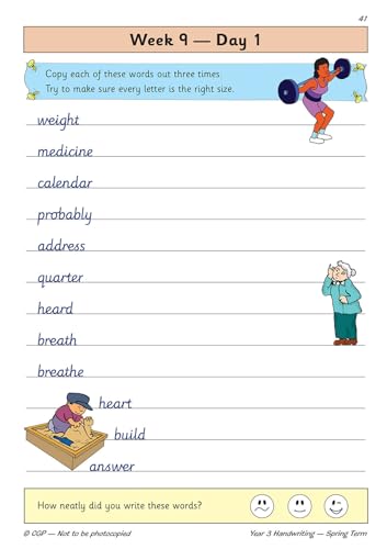 CGP Books - New KS2 Handwriting Daily Practice Book: Year 3 - Spring T image 2
