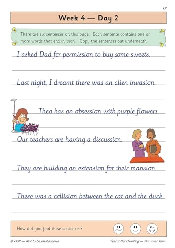 CGP Books - New KS2 Handwriting Daily Practice Book: Year 3 - Summer T image 3