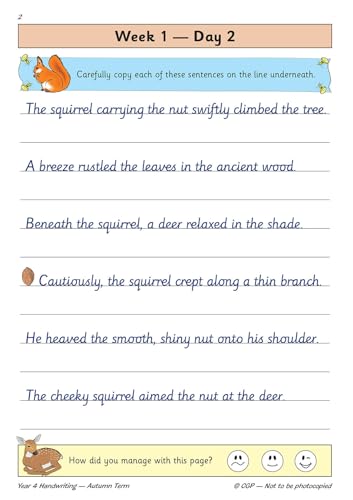 CGP Books - New KS2 Handwriting Daily Practice Book: Year 4 - Autumn T image 3