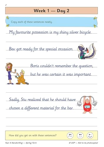 CGP Books - New KS2 Handwriting Daily Practice Book: Year 4 - Spring T image 4