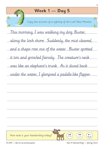CGP Books - New KS2 Handwriting Daily Practice Book: Year 4 - Spring T image 7